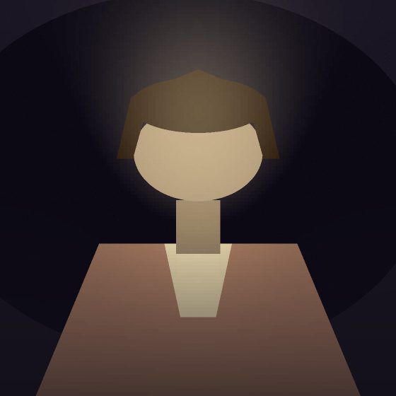 Portrait : une silhouette de face.