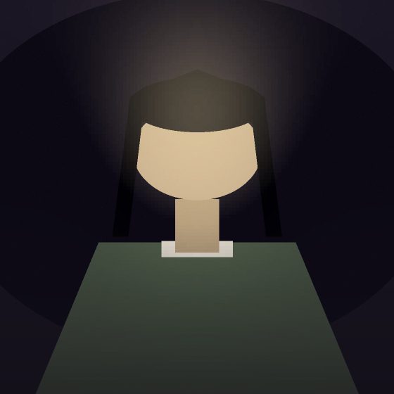 Portrait : une silhouette de face.