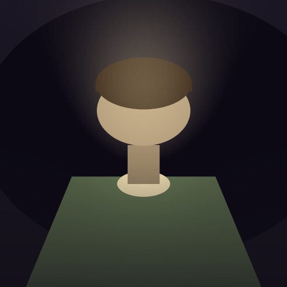 Portrait : une silhouette de face.