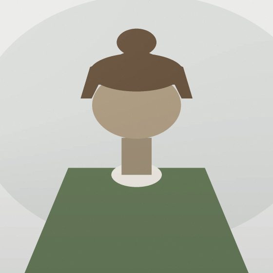 Portrait : une silhouette de face.