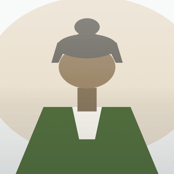 Portrait : une silhouette de face.