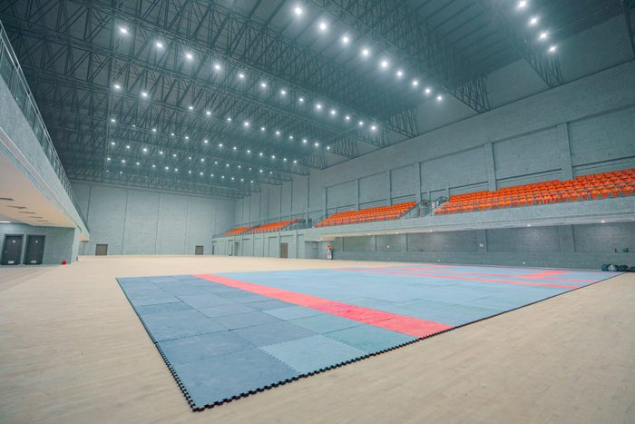 Le gymnase où s’entraîne la section gymnastique.